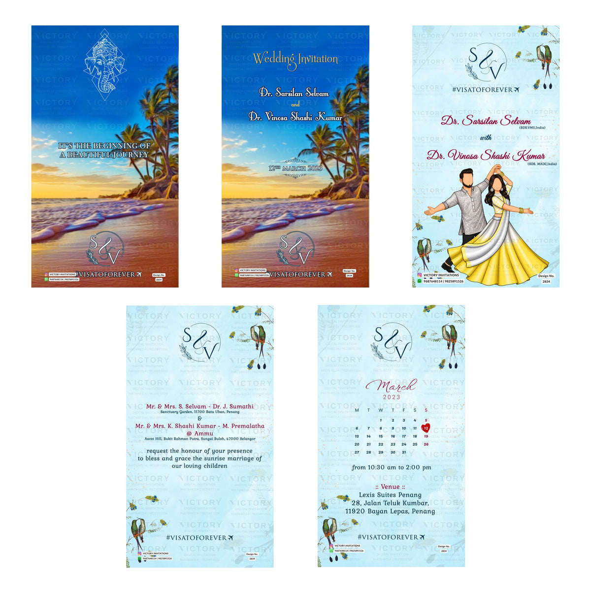 Dr. Sarsilan & Dr. Vinosa Wedding Invitation Template, Editable Digital Indian Marriage Invite, Printable Cultural Ceremony Bundle, Personalizable Event Design