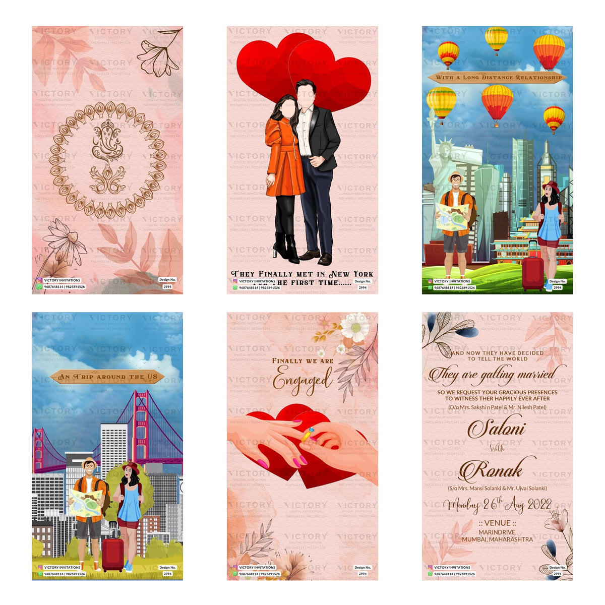 Long Distance Relationship Invitation Template, Editable Digital Couple Invite, Printable Special Occasion Ceremony Bundle, Personalizable Cultural Event Design   
