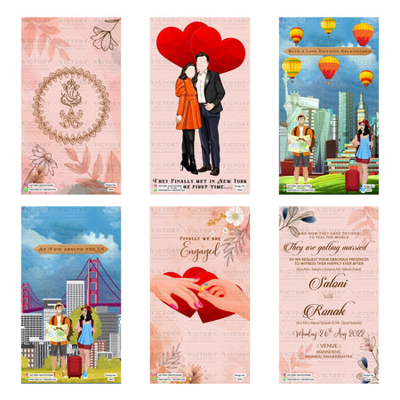 Long Distance Relationship Invitation Template, Editable Digital Couple Invite, Printable Special Occasion Ceremony Bundle, Personalizable Cultural Event Design   