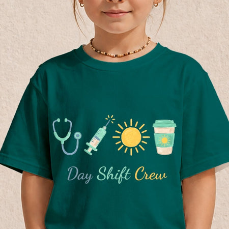 Cute Pediatrics Nurse SVG, Day Shift Crew Youth Shirt Design, Childrens Medical Graphic PNG