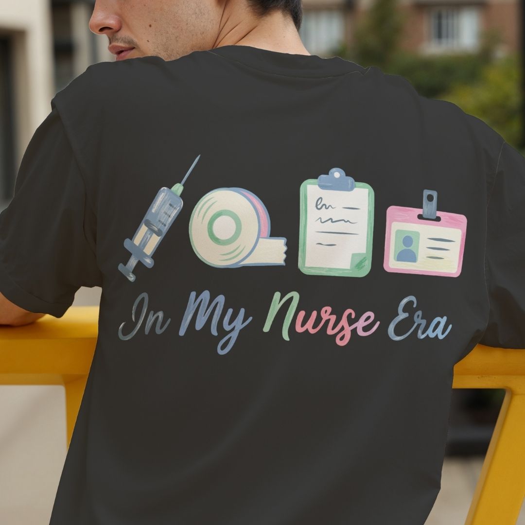 Funny Nursing Student T-Shirt Design, In My Nurse Era Digital Download, Unisex RN Medical PNG