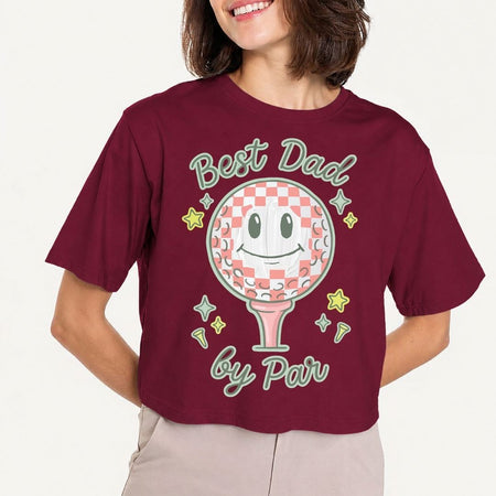 Funny Golf Dad T-Shirt Design, Best Dad By Par Digital Download, Retro Sports Typography PNG