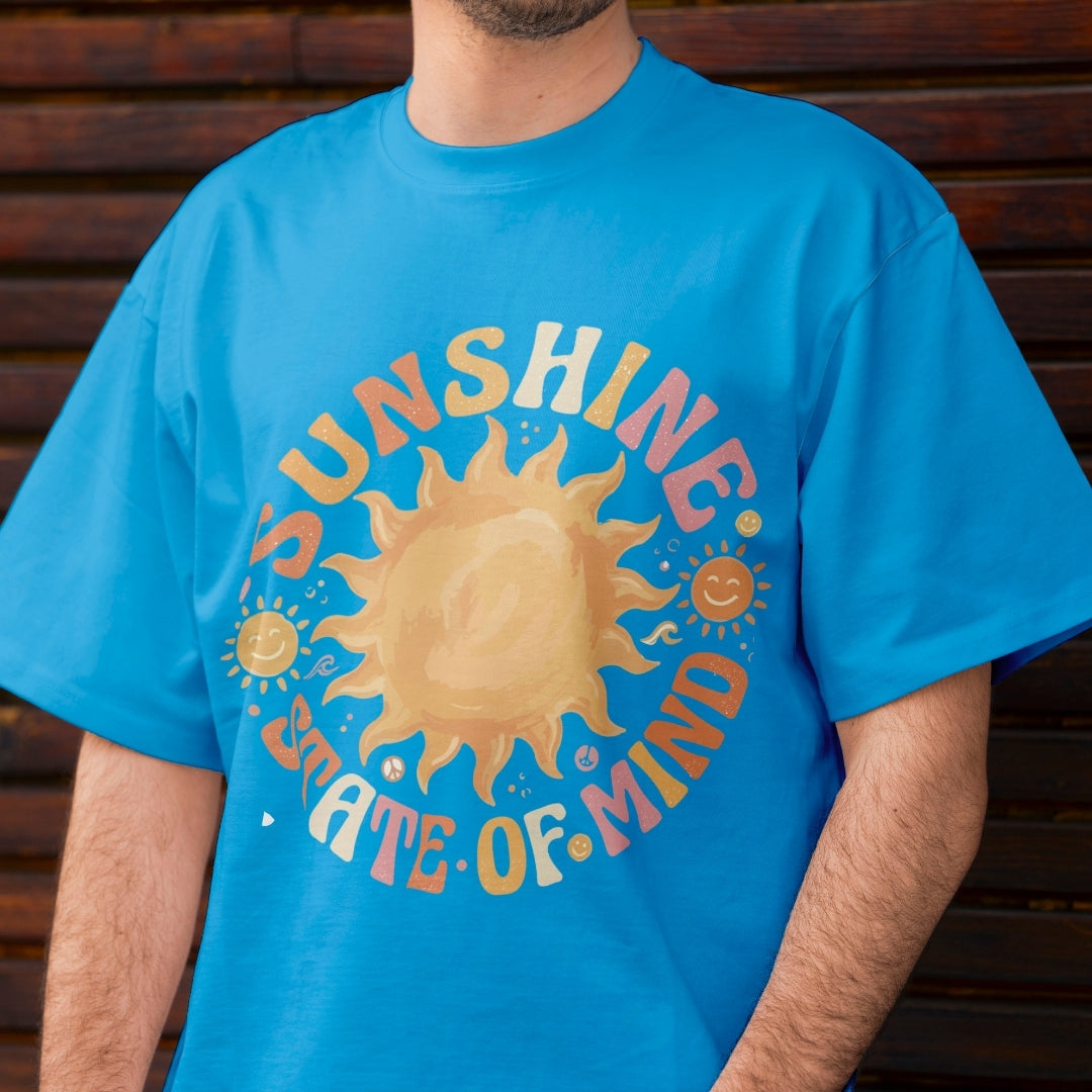 Trendy Sunshine State of Mind PNG | Summer Vibe Blue Shirt Sublimation Graphic