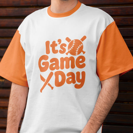 Retro Baseball Game Day Ringer Tee PNG | Vintage Sports T-Shirt Graphic