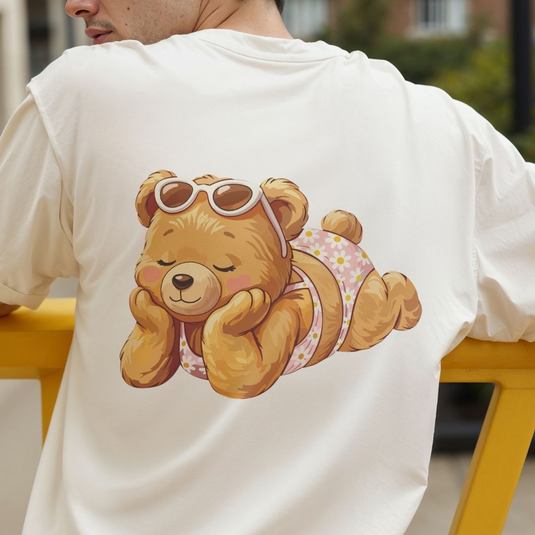 Trendy Cute Bear T-Shirt Design, Summer Vibe Sunglasses Teddy Digital Download, Coquette Aesthetic PNG