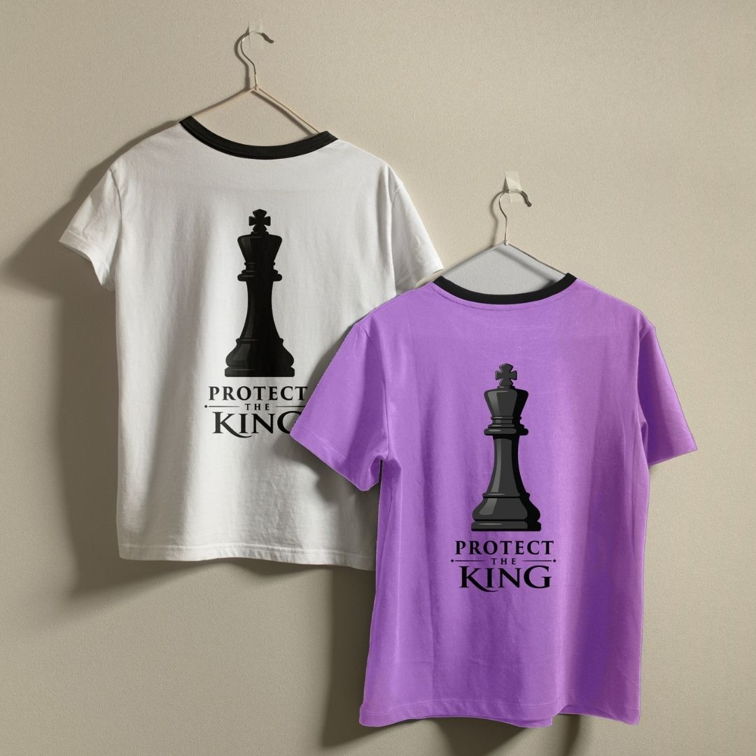 Protect the King Shirt, Blue Acid Wash Chess T-Shirt, Chess King Graphic Tee, Chess Lover Gift for Her, Aesthetic Chess Player Clothing