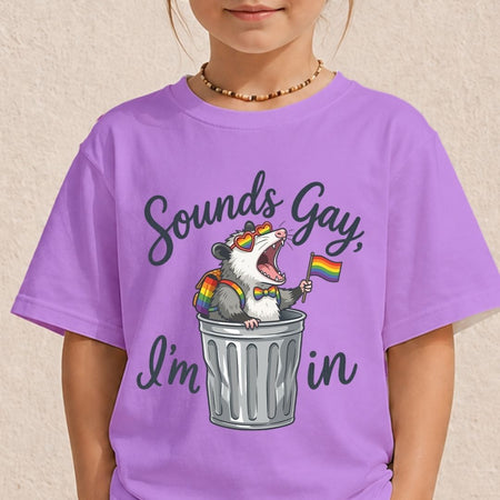 Kids Sounds Gay I'm In PNG | Lavender Children's Pride Sublimation File