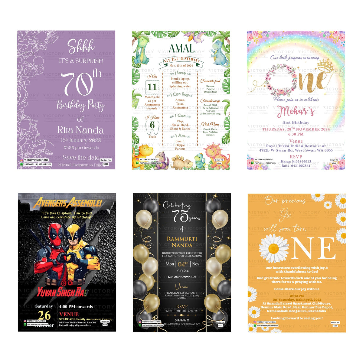 Custom Birthday Invitation Template, Editable Digital Party Invite, Printable Birthday Party Invitation Bundle, Personalizable Invite Design   