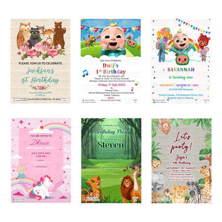 Custom Birthday Invitation Template, Editable Digital Party Invite, Printable Birthday Party Invitation Bundle, Personalizable Invite Design   