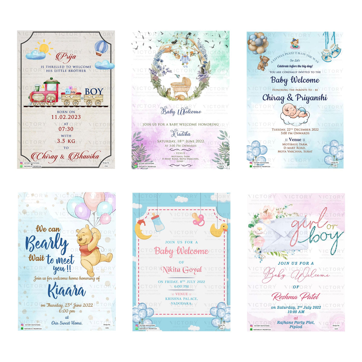 Baby Welcome Invitation Template, Editable Digital Party Invite, Printable Baby Shower Invitation Bundle, Personalizable Welcome Design