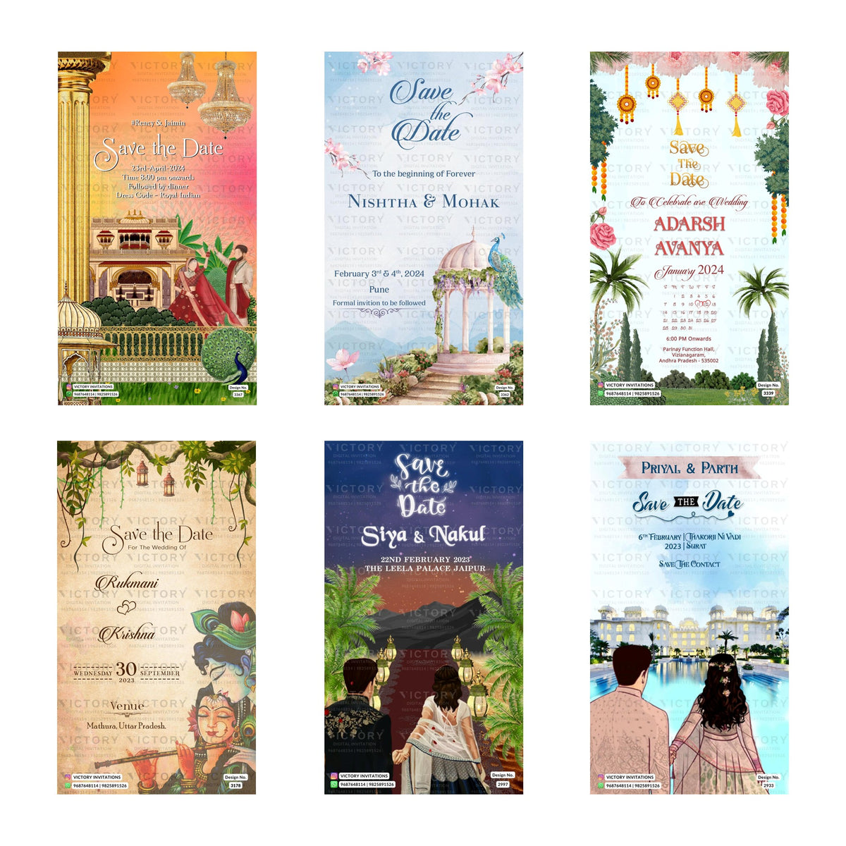 Nishtha & Mohak Save the Date Invitation Template, Editable Digital Indian Marriage Invite, Printable Cultural Ceremony Bundle, Personalizable Event Design   