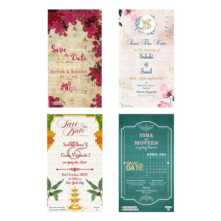 Rutvik & Riddhi Save the Date Invitation Template, Editable Digital Indian Marriage Invite, Printable Cultural Ceremony Bundle, Personalizable Event Design   