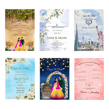 Sana & Aklim Save the Date Invitation Template, Editable Digital Indian Marriage Invite, Printable Cultural Ceremony Bundle, Personalizable Event Design   