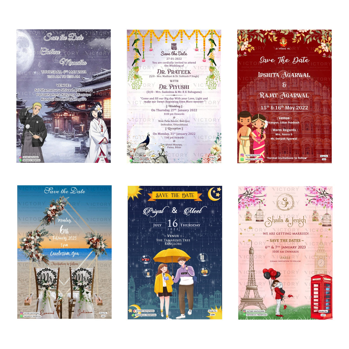 Ipshita Agarwal & Rajat Agarwal Save the Date Invitation Template, Editable Digital Indian Marriage Invite, Printable Cultural Ceremony Bundle, Personalizable Event Design   