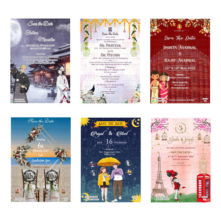 Ipshita Agarwal & Rajat Agarwal Save the Date Invitation Template, Editable Digital Indian Marriage Invite, Printable Cultural Ceremony Bundle, Personalizable Event Design   