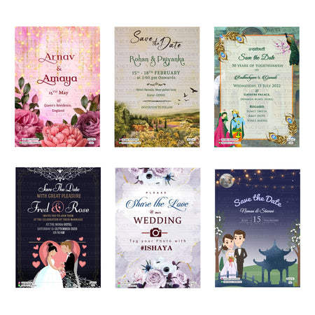 Arnav & Amaya Save the Date Invitation Template, Editable Digital Indian Marriage Invite, Printable Cultural Ceremony Bundle, Personalizable Event Design   