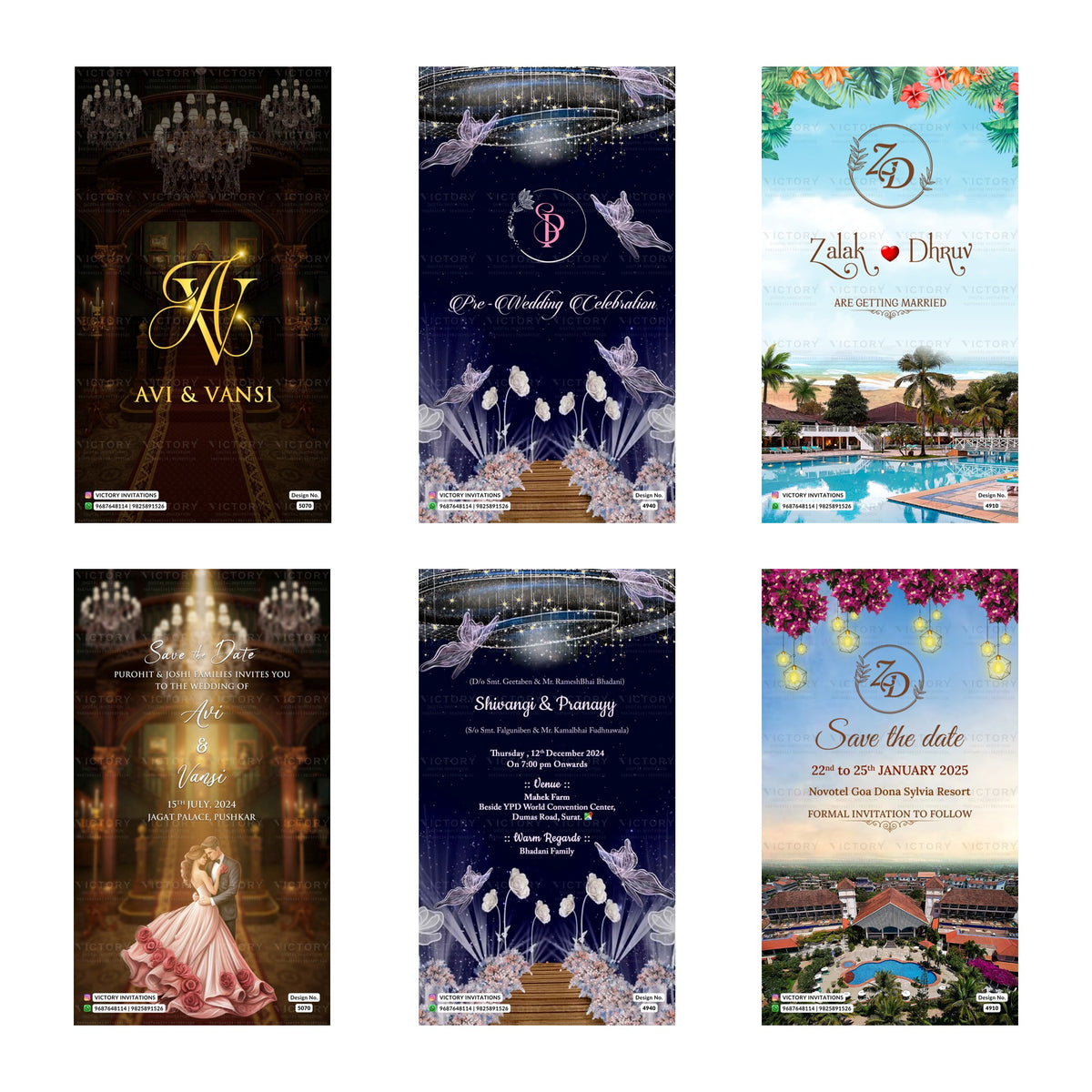 Zalak & Dhruv Save the Date Invitation Template, Editable Digital Indian Marriage Invite, Printable Cultural Ceremony Bundle, Personalizable Event Design   