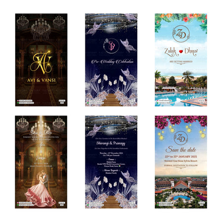 Zalak & Dhruv Save the Date Invitation Template, Editable Digital Indian Marriage Invite, Printable Cultural Ceremony Bundle, Personalizable Event Design   