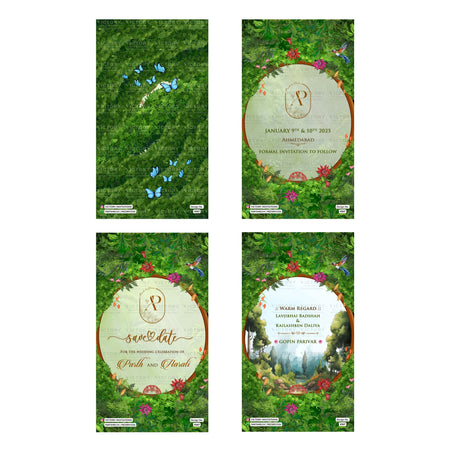Parth & Aarati Save the Date Invitation Template, Editable Digital Indian Marriage Invite, Printable Cultural Ceremony Bundle, Personalizable Event Design