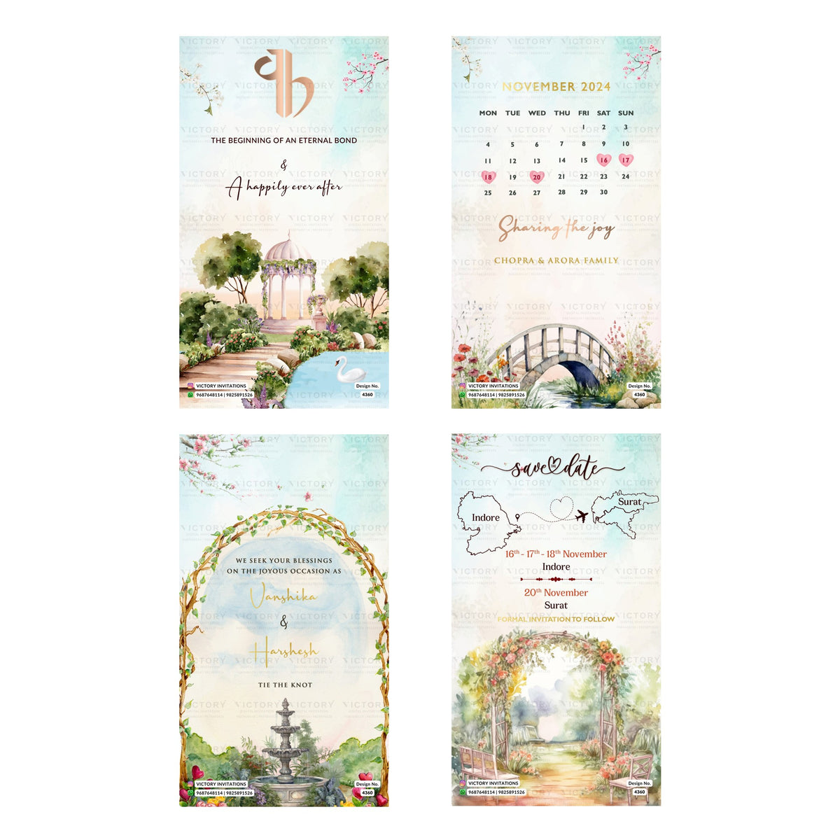 Vanshika & Harshesh Save the Date Invitation Template, Editable Digital Indian Marriage Invite, Printable Cultural Ceremony Bundle, Personalizable Event Design   