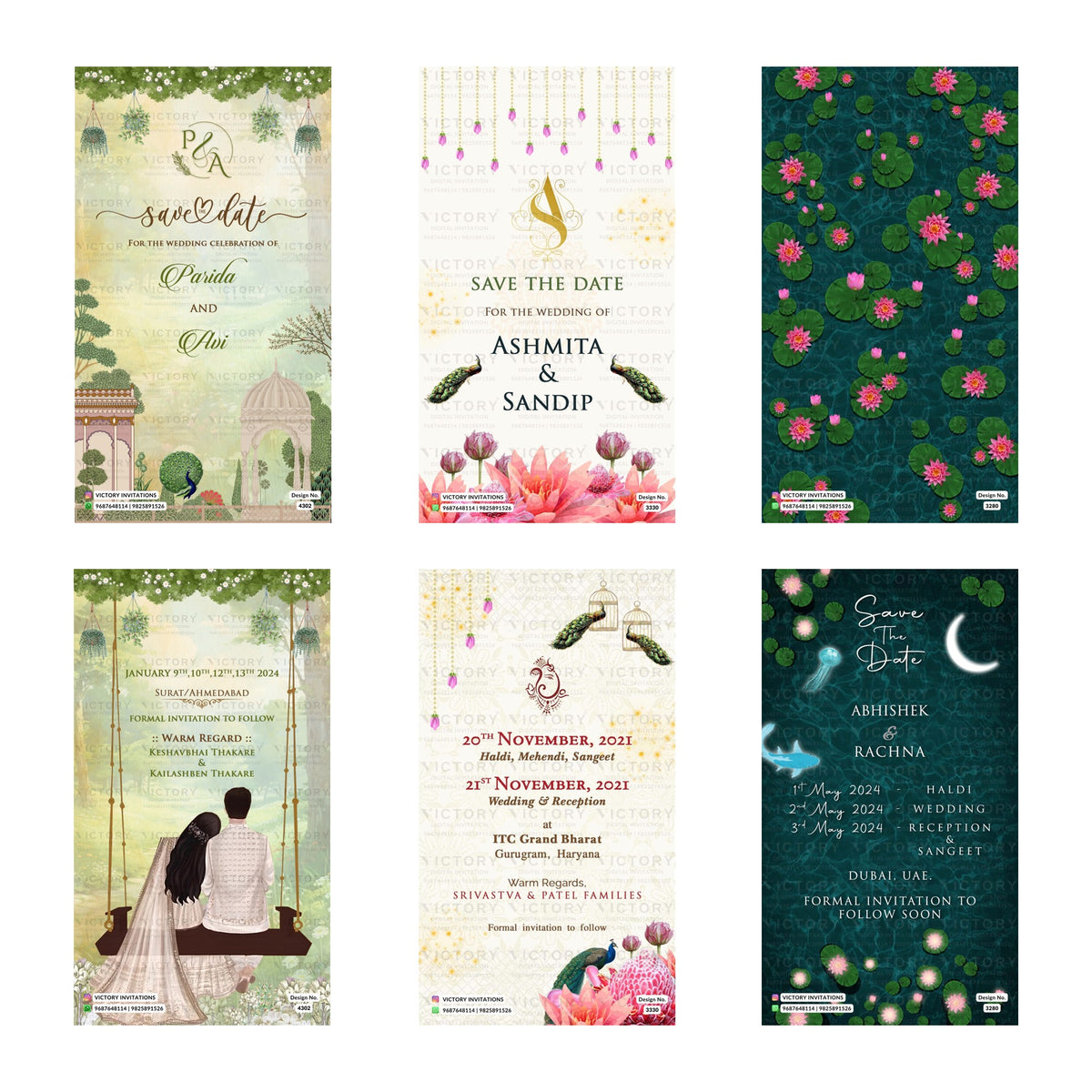Parida & Avi Save the Date Invitation Template, Editable Digital Indian Marriage Invite, Printable Cultural Ceremony Bundle, Personalizable Event Design
