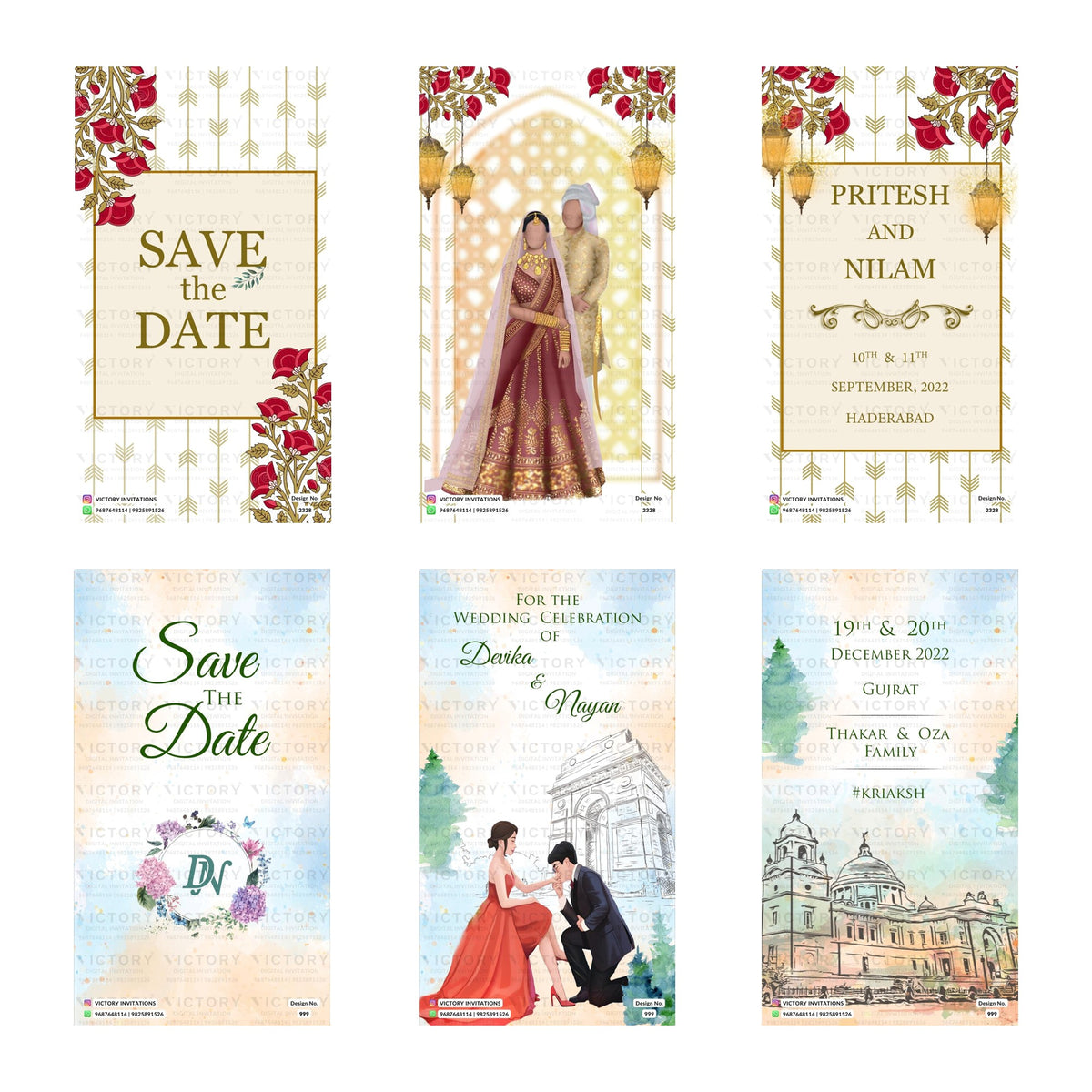 Pritesh & Nilam Save the Date Invitation Template, Editable Digital Indian Marriage Invite, Printable Cultural Ceremony Bundle, Personalizable Event Design