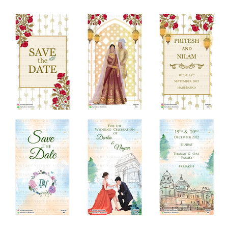 Pritesh & Nilam Save the Date Invitation Template, Editable Digital Indian Marriage Invite, Printable Cultural Ceremony Bundle, Personalizable Event Design