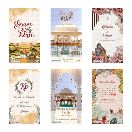 Rajavi & Sagar Save the Date Invitation Template, Editable Digital Indian Marriage Invite, Printable Cultural Ceremony Bundle, Personalizable Event Design
