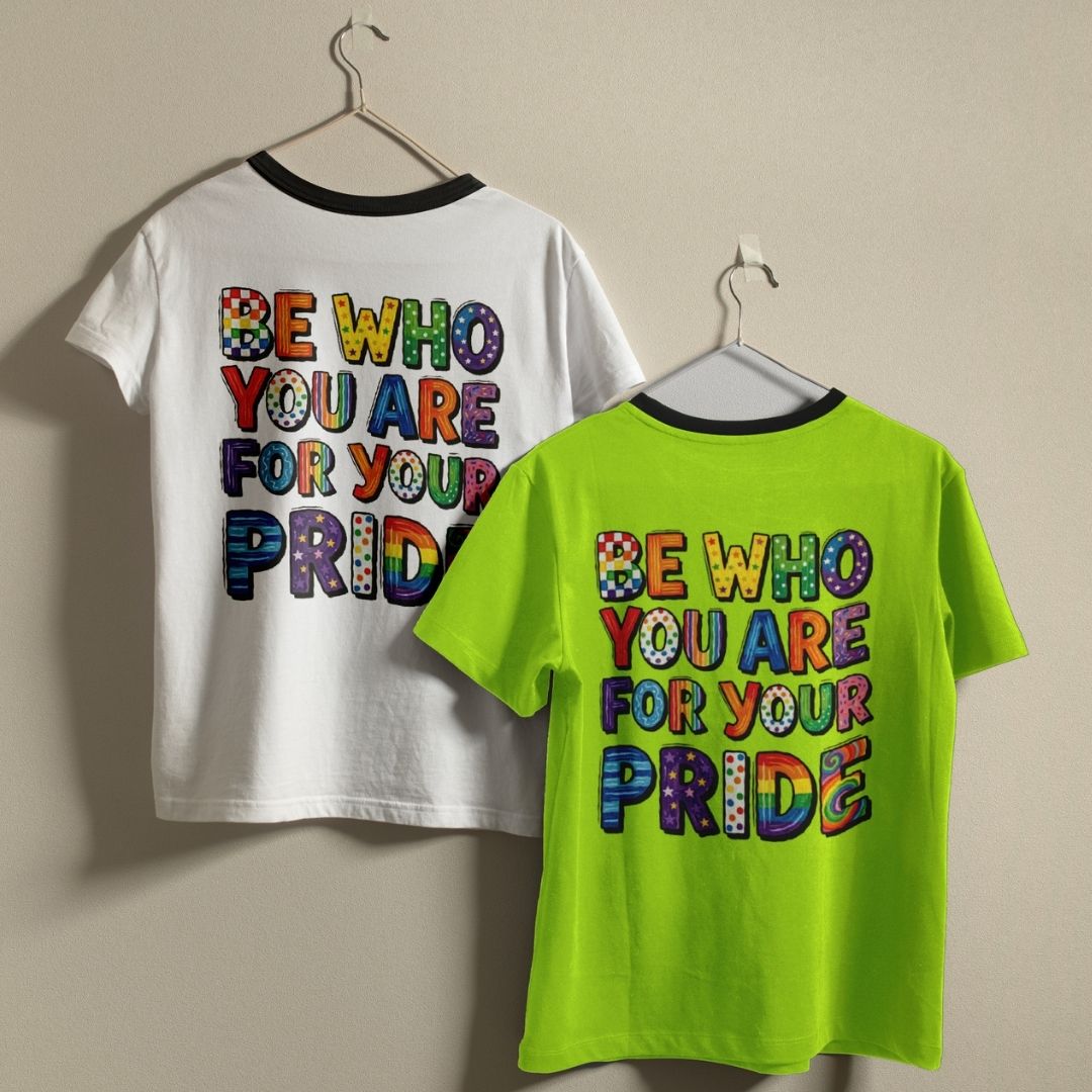 Retro Be Who You Are For Your Pride PNG | Vintage Ringer Tee Sublimation