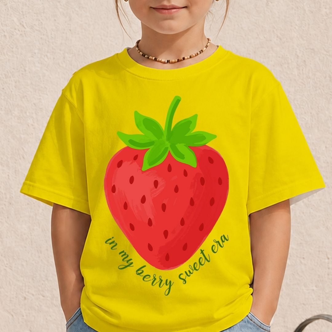 Cute Kids Summer Berry Graphic, Youth In My Berry Sweet Era SVG, Toddler Strawberry Clipart PNG