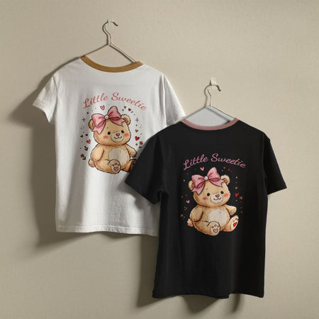 Little Sweetie Bear Ringer Shirts on Hangers