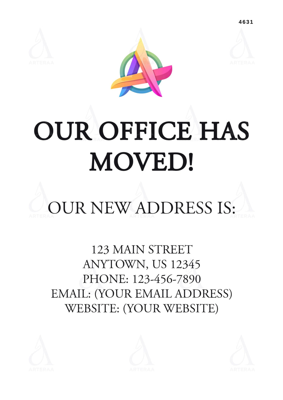 Moving Announcement invitation Editable Canva Template in english language with minimalistic theme design 4631