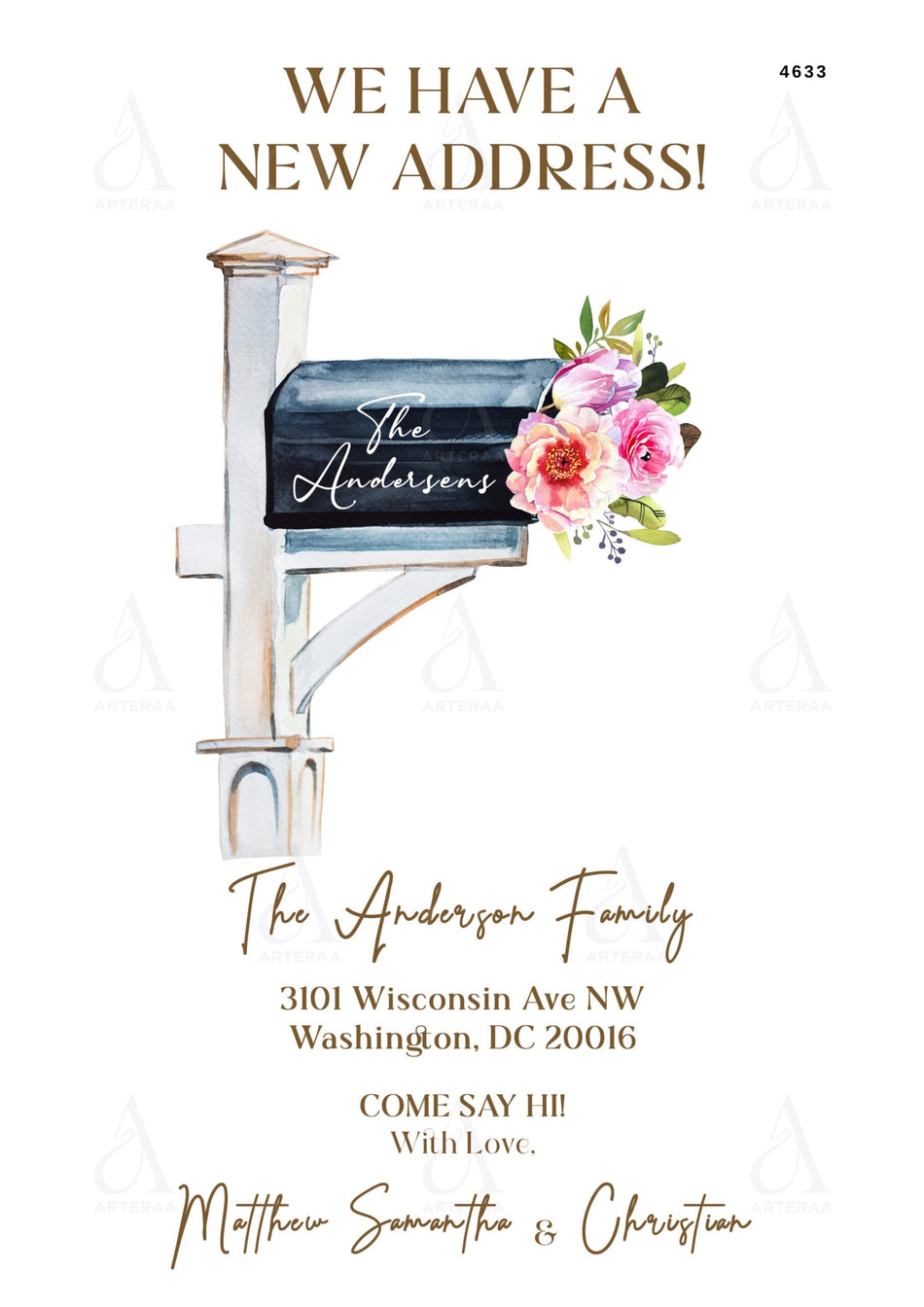 Moving Announcement invitation Editable Canva Template in english language with minimalistic theme design 4633