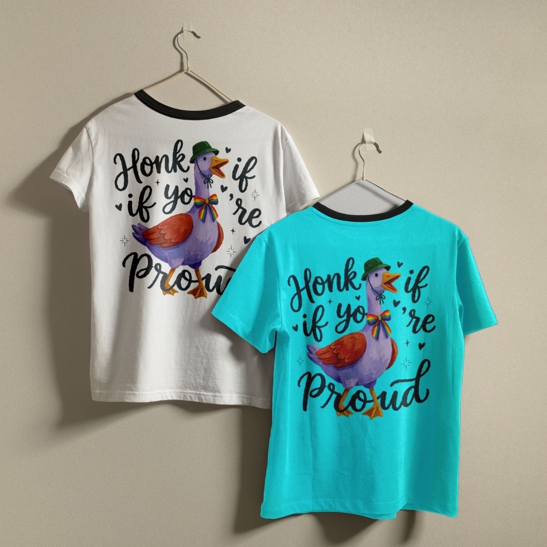 Retro Honk If You're Proud PNG | Vintage LGBTQ Ringer Tee Sublimation