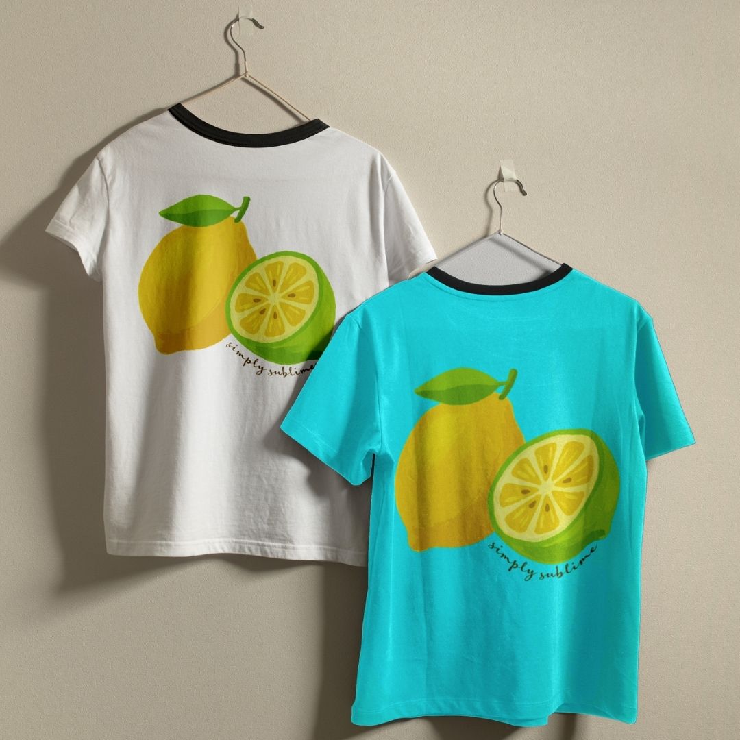 Summer Fruit Tee Design SVG, Fresh Citrus Kitchen Lemon Graphics, Commercial Use Digital Cut File