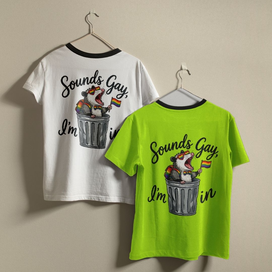 Retro Sounds Gay I'm In PNG | Vintage LGBTQ Ringer Tee Sublimation