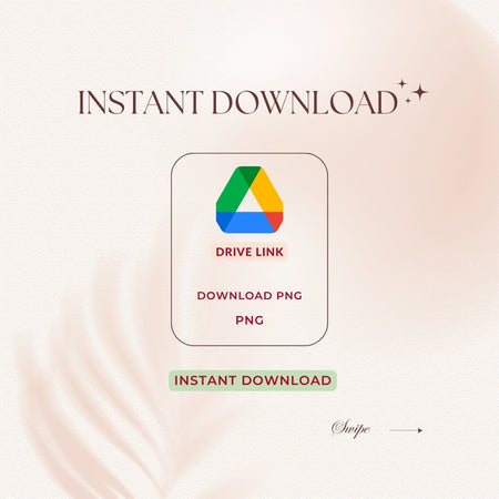 Drive link icon with 'Instant Download' text on a light pink background