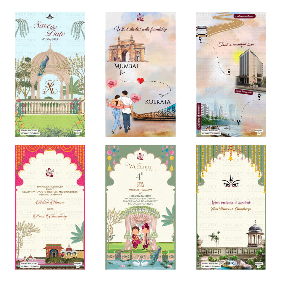Wedding Ceremony Invitation Template, Editable Digital Wedding Invite, Printable Indian Marriage Ceremony Bundle, Personalizable Cultural Event Design   