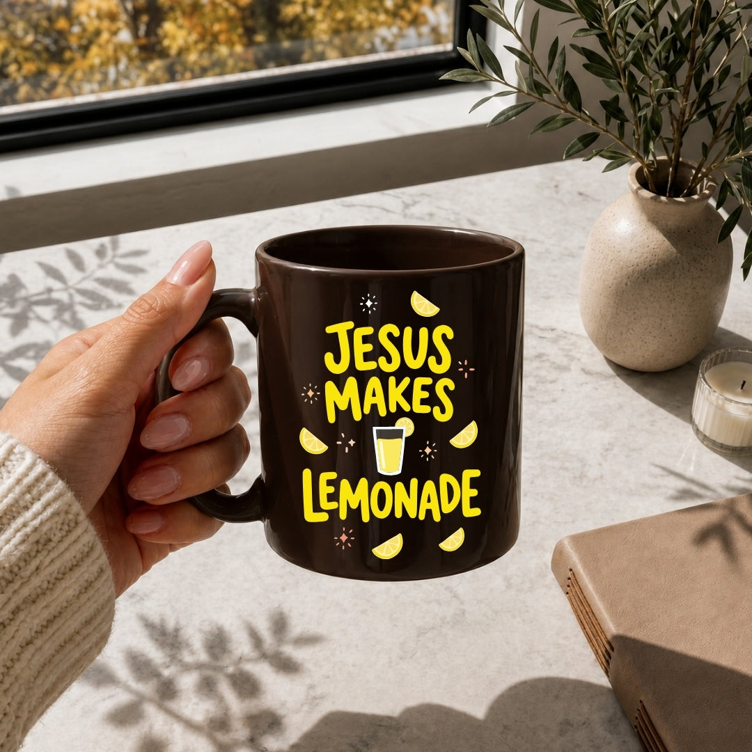 Religious Jesus Makes Lemonade PNG | Coffee Mug Sublimation Wrap Design