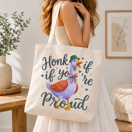 Vintage Honk If You're Proud PNG | Canvas Tote Bag Pride Sublimation Design