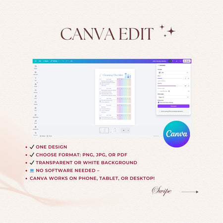 Canva Edit software interface with color selection tool on a light background