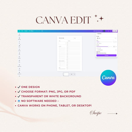 Canva Edit software interface with Canva logo on a light background