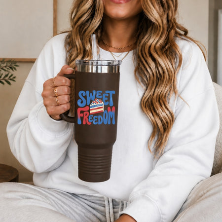 Patriotic Sweet Freedom PNG | 40oz Travel Tumbler Cup Sublimation File