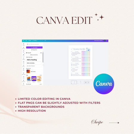 Canva editing software interface with Canva logo on a light background