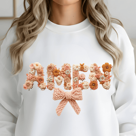 AmenCoquettePNGFaithTypographywithFloralBow