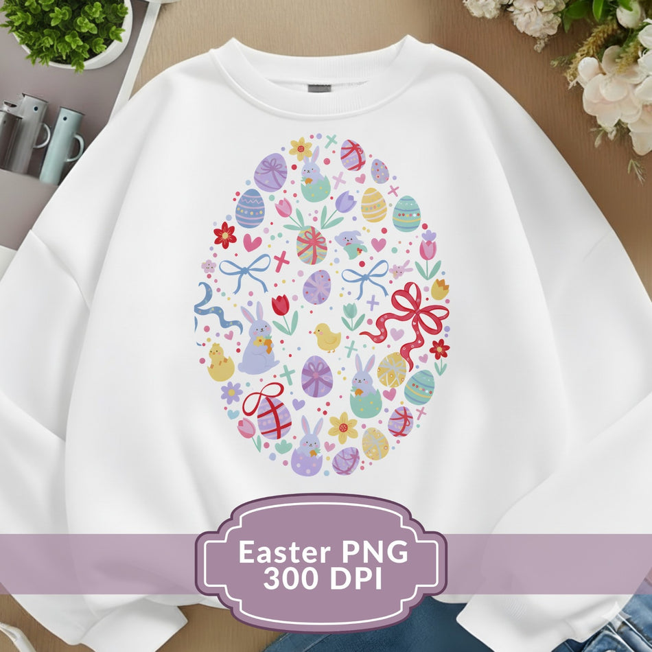 CuteEasterEggPNGBunnyandEggsClipart