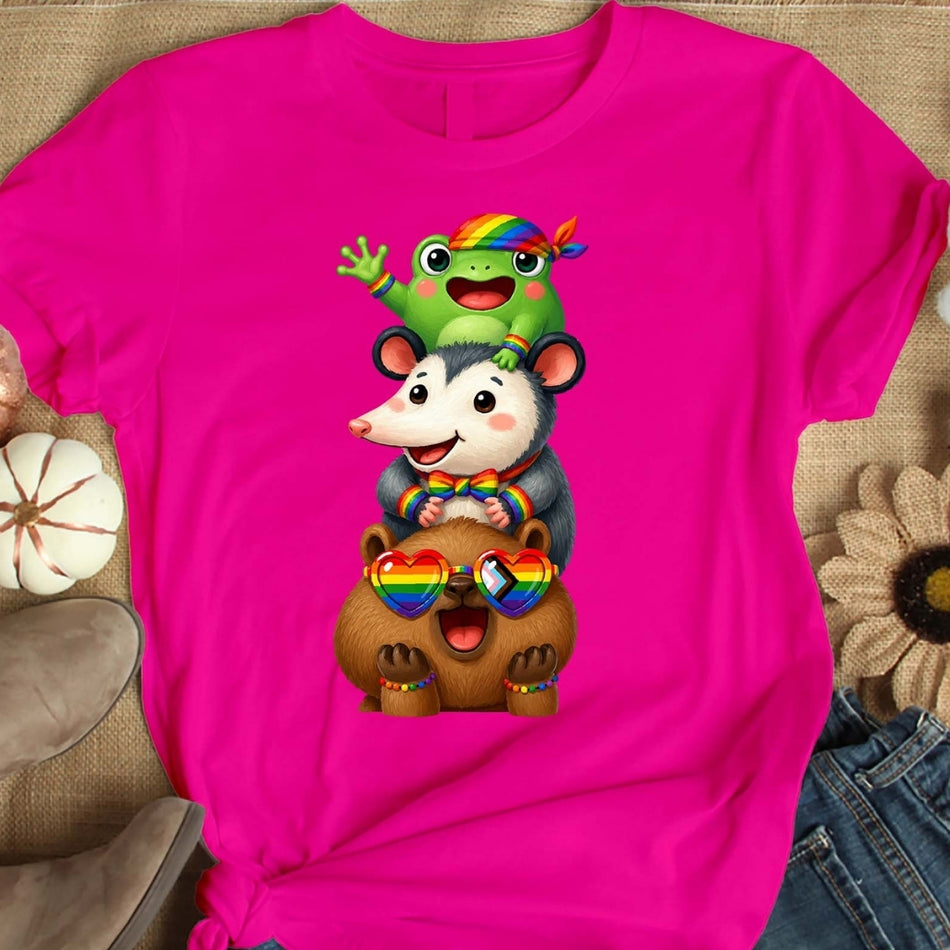 Pride Animals PNG Bundle, LGBTQ Frog Possum Bear Sublimation Design (Digital Download) A 1668