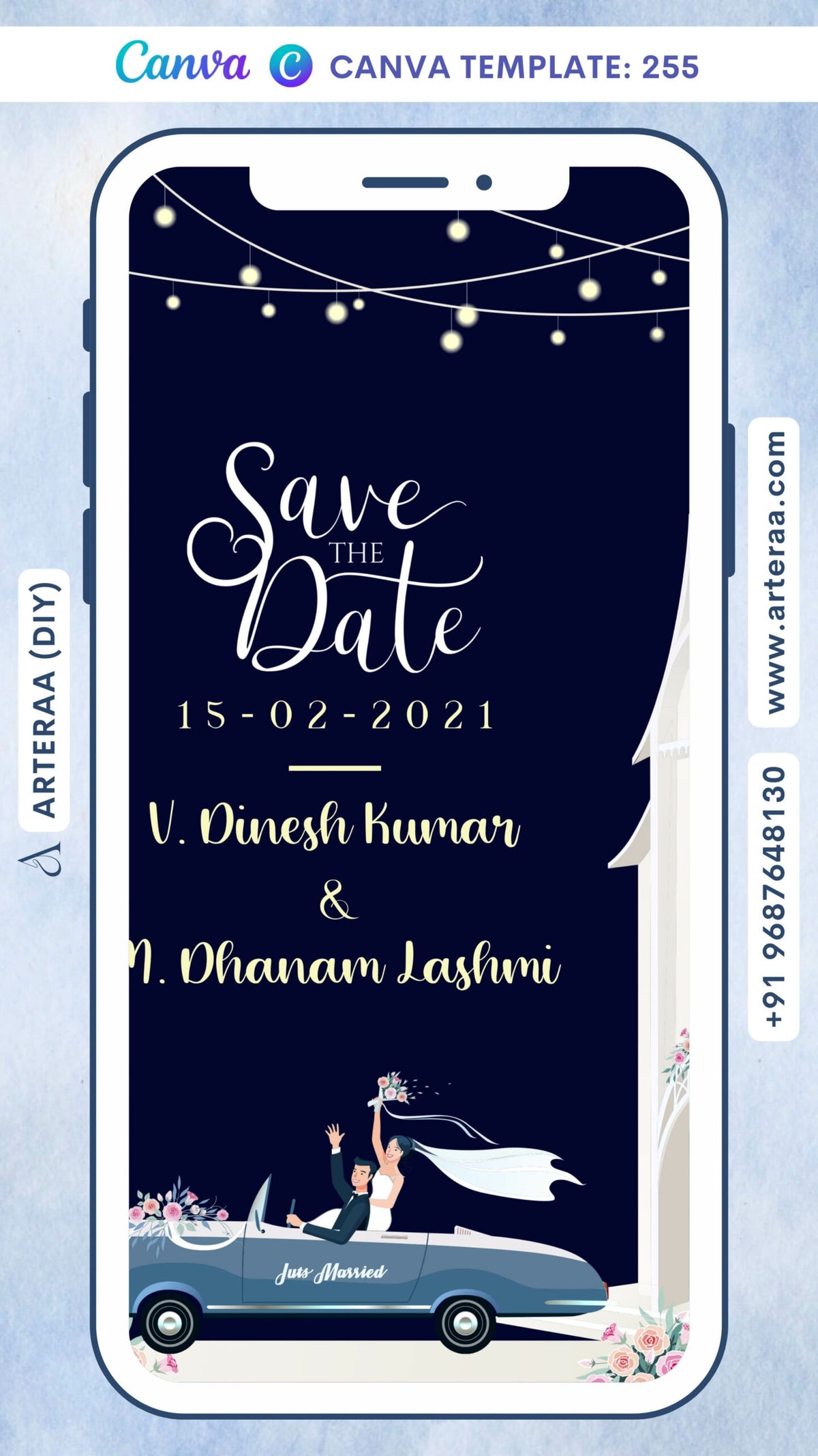 Digital Church Wedding Invitation of Christian Family in English Language With Castle and Church Theme Canva Editable Video Template design No. 255