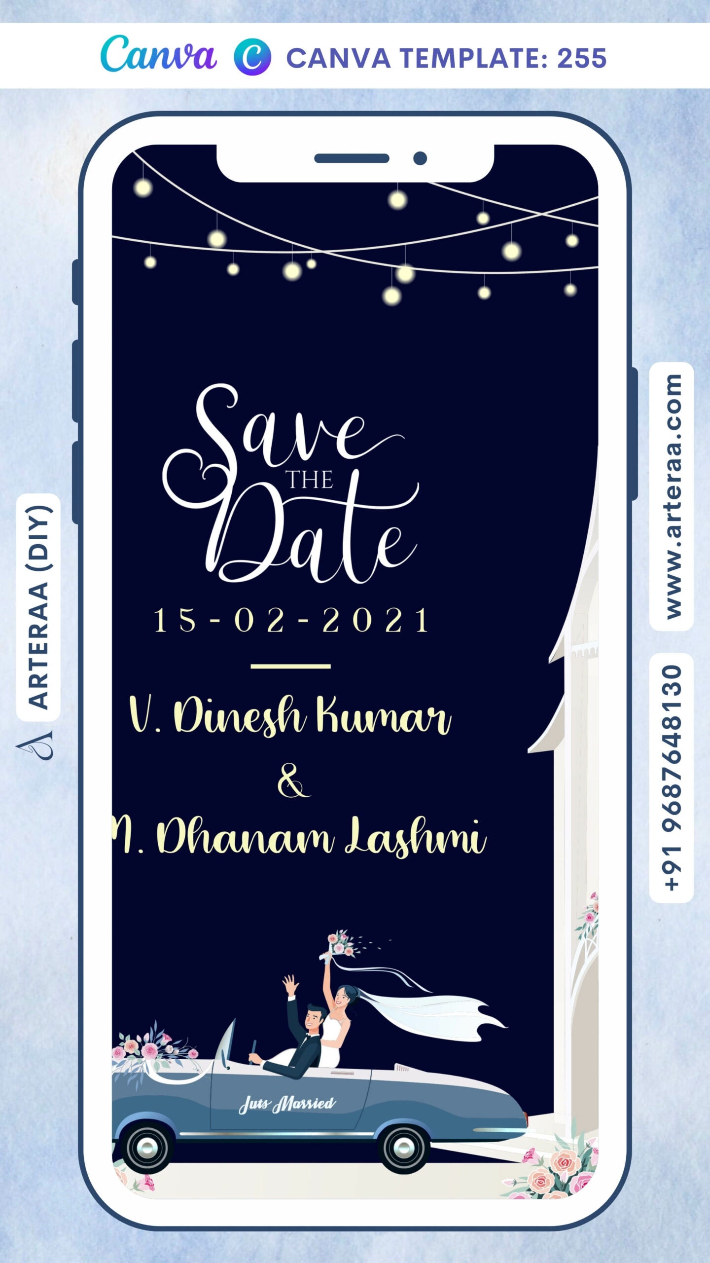 Digital Church Wedding Invitation of Christian Family in English Language With Castle and Church Theme Canva Editable Video Template design No. 255