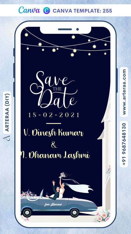 Digital Church Wedding Invitation of Christian Family in English Language With Castle and Church Theme Canva Editable Video Template design No. 255